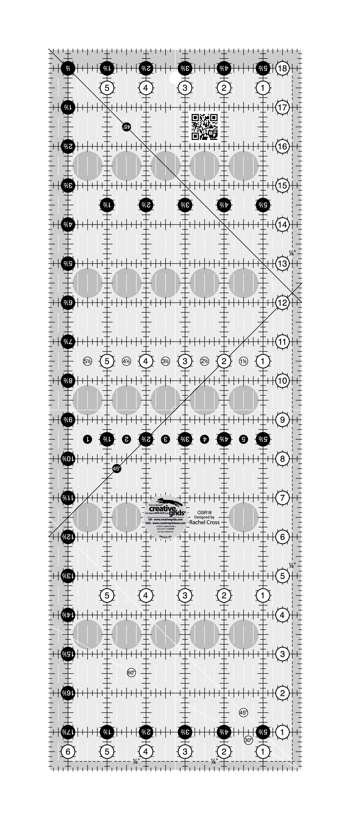 Règle de Quilt Creative Grids 6-1/2in x 18-1/2in