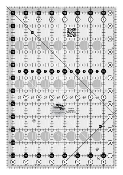 Regla de Quilt Creative Grids 8-1/2in x 12-1/2in