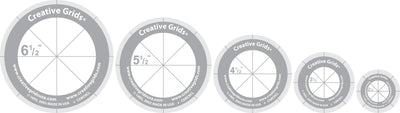 Juego de reglas circulares Creative Grids para acolchar con agarres