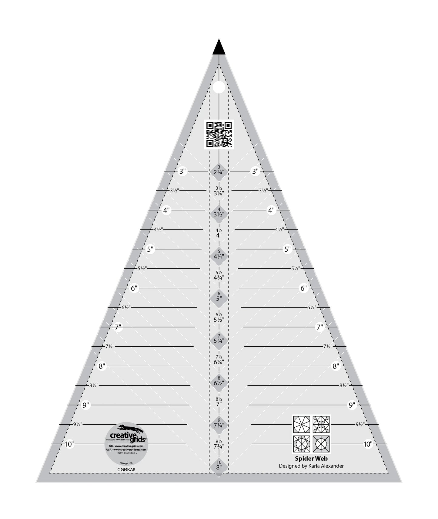 Regla de Colcha Spider Web de Creative Grids