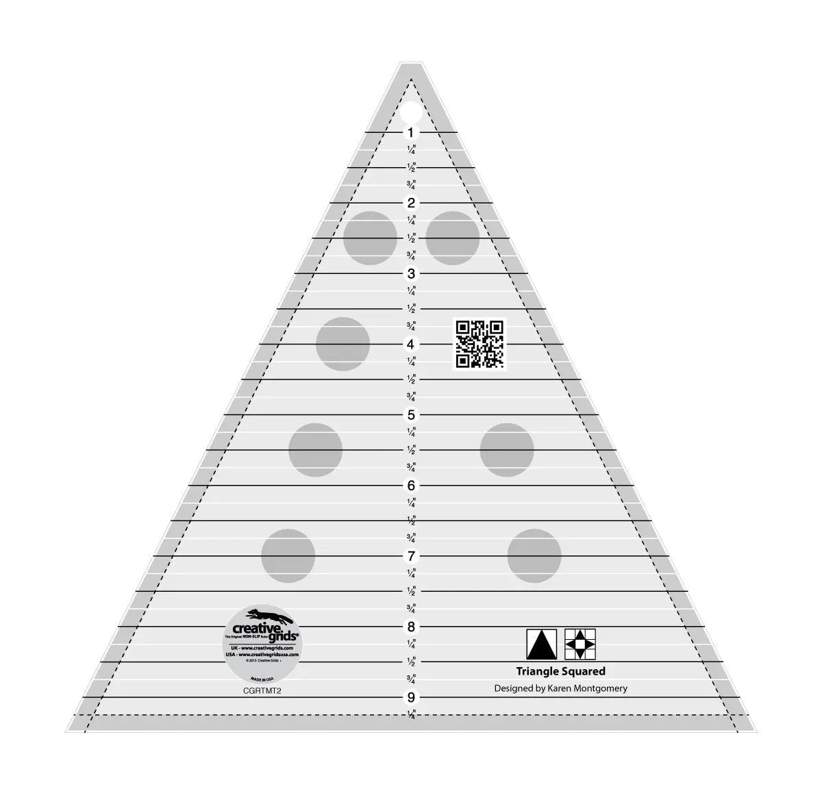 Règle Triangle Carré Creative Grids 9-1/2in