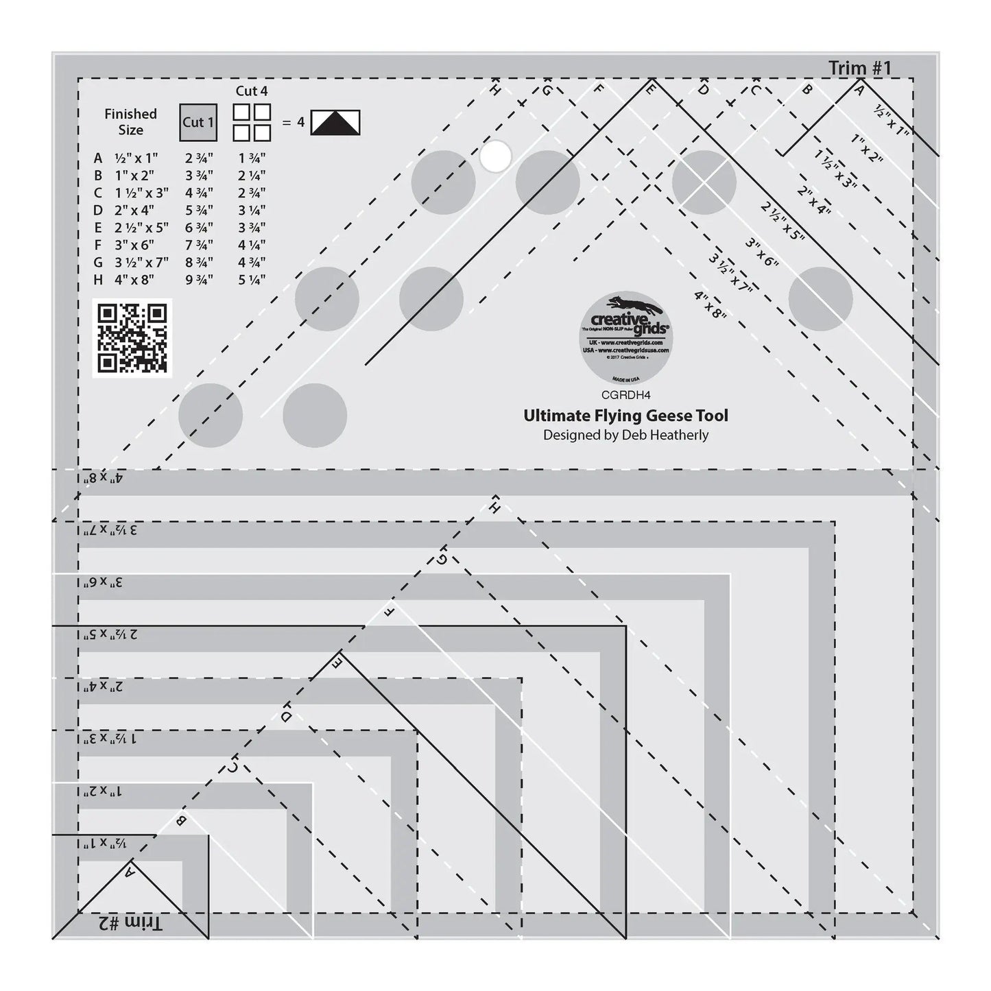 Herramienta Ultimate Flying Geese de Creative Grids