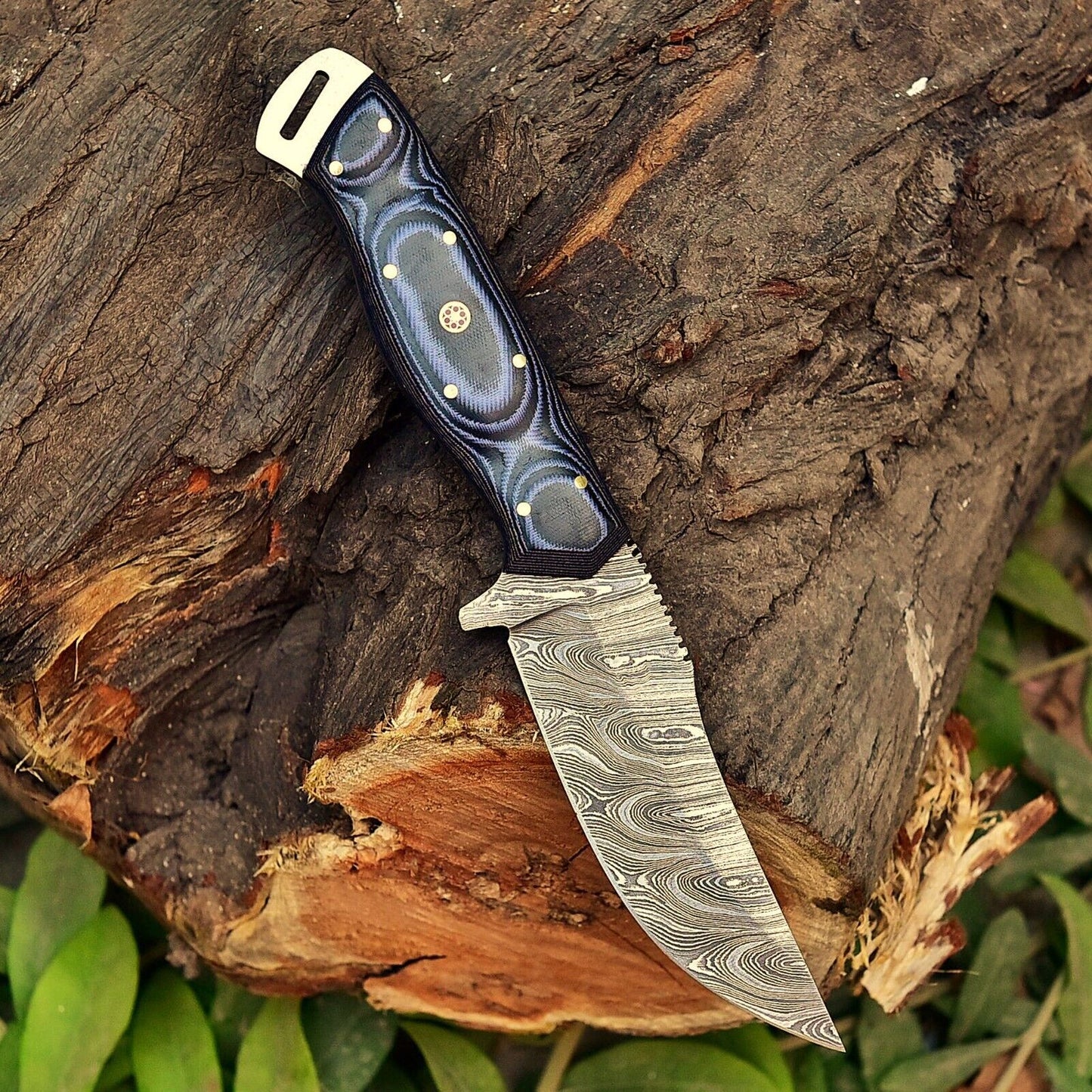 Artisan Damascus Steel Skinning Knife - 5" Precision Blade - Korvel