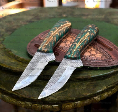 Premium Custom Handmade Belt Knife – 9" Tool Steel Blade with Leather Sheath - Korvel