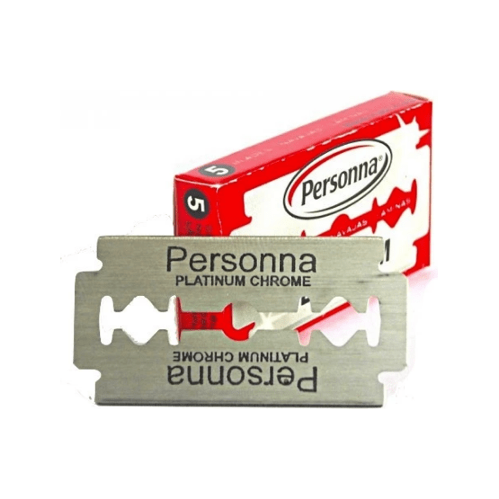 Lames de rasoir à double tranchant en acier inoxydable Personna Red - Pack de 5