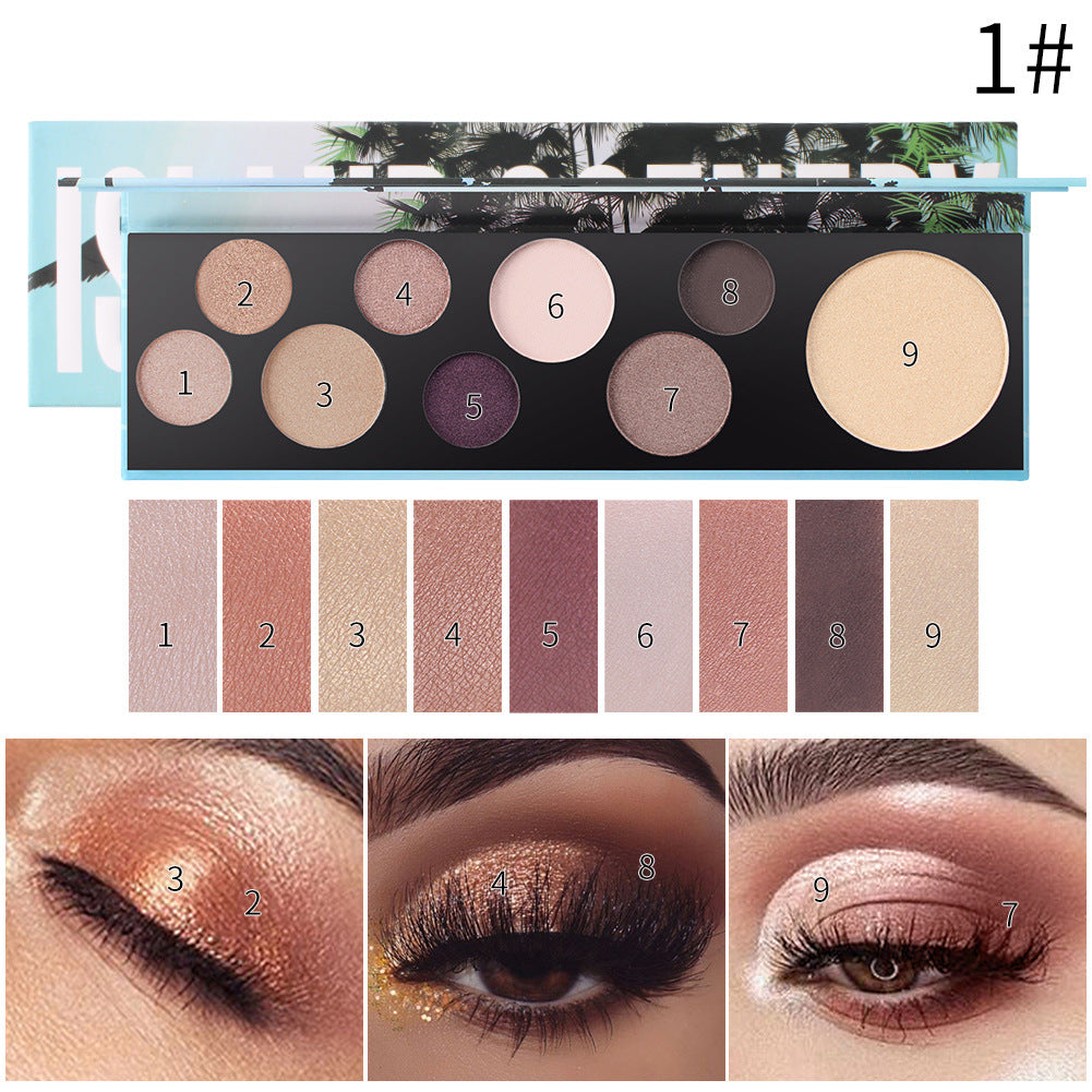 Paleta de Sombra de Ojos de 9 Colores de Romantic Beauty