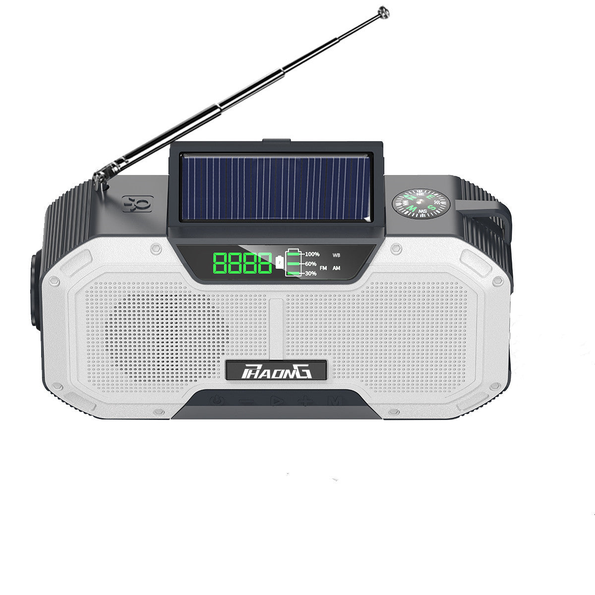 Radio de Emergencia Premium para Exterior con Bluetooth y Carga Solar