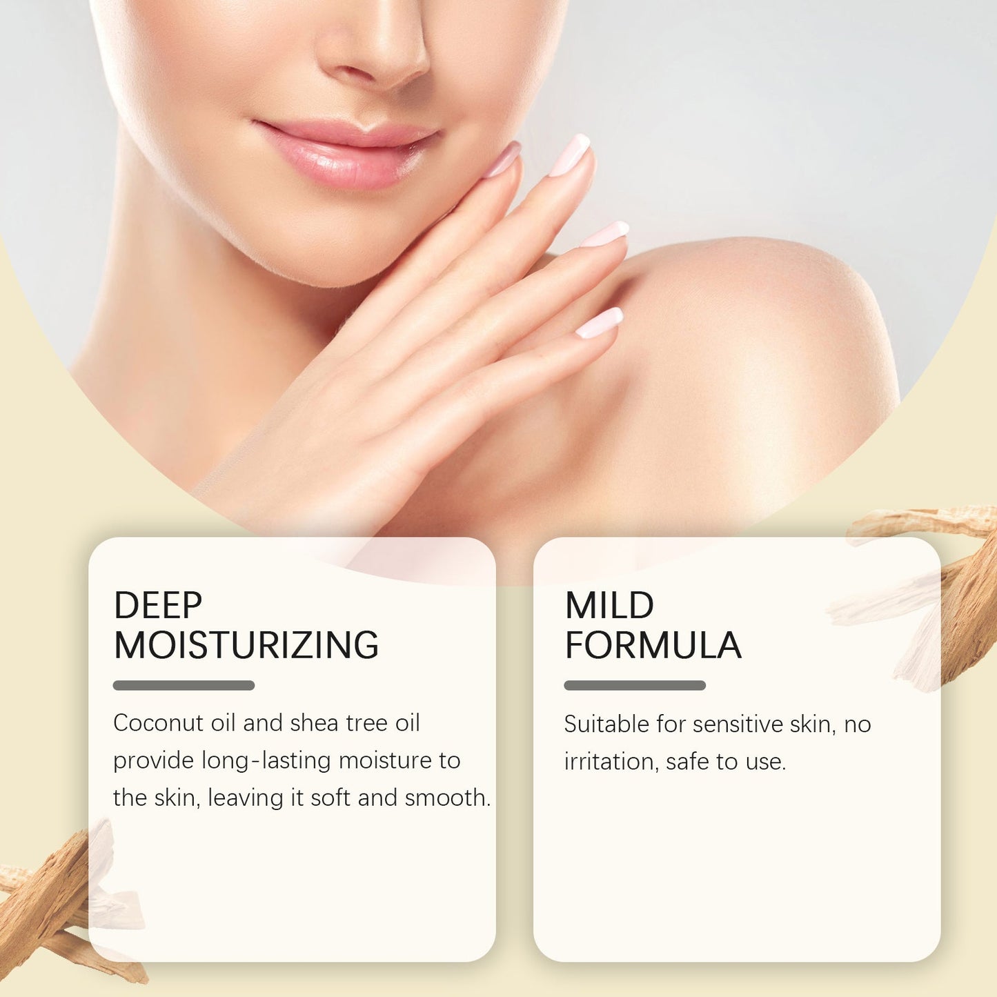 Sandalwood Moisturizing Moisturizer Sandalwood Extract Hydrates And Moisturizes Tender Skin - Korvel