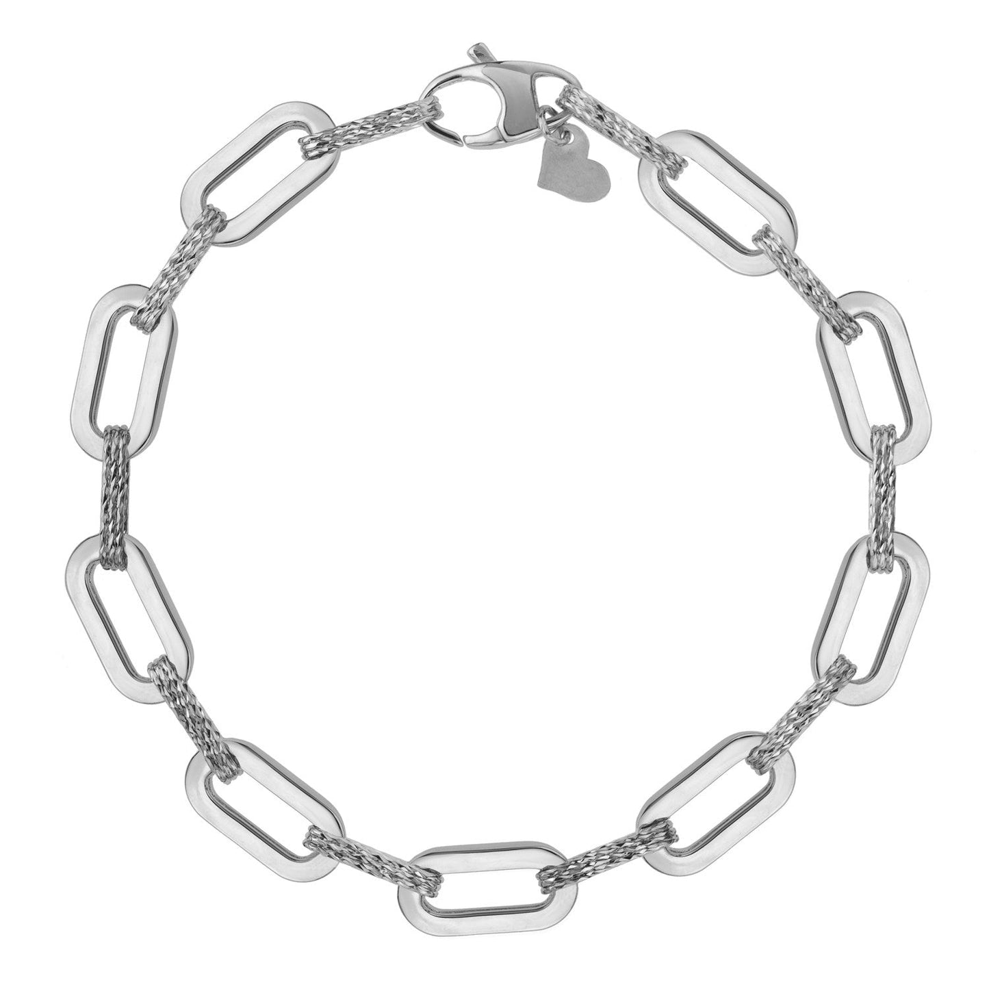 Bracelet en chaîne en diamants en or blanc 14 carats