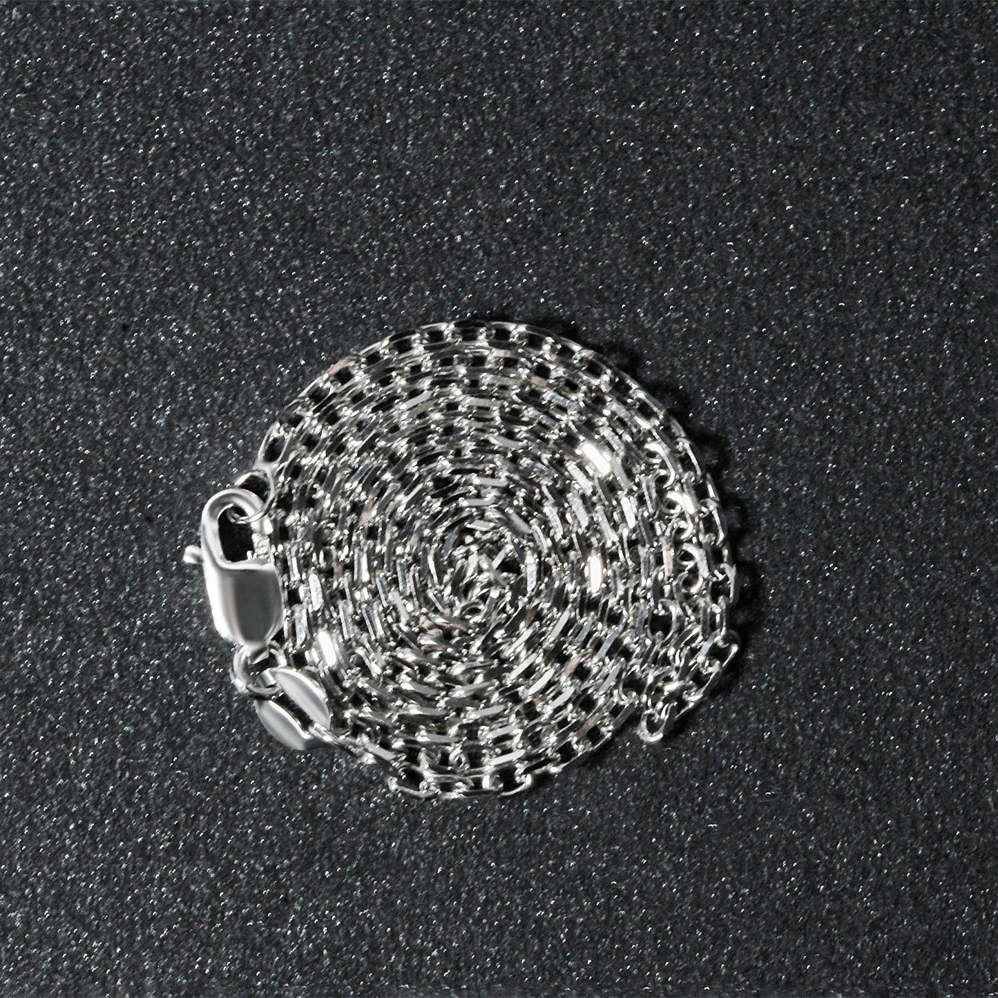 14k White Gold Diamond Cut Cable Link Chain - 1.8mm