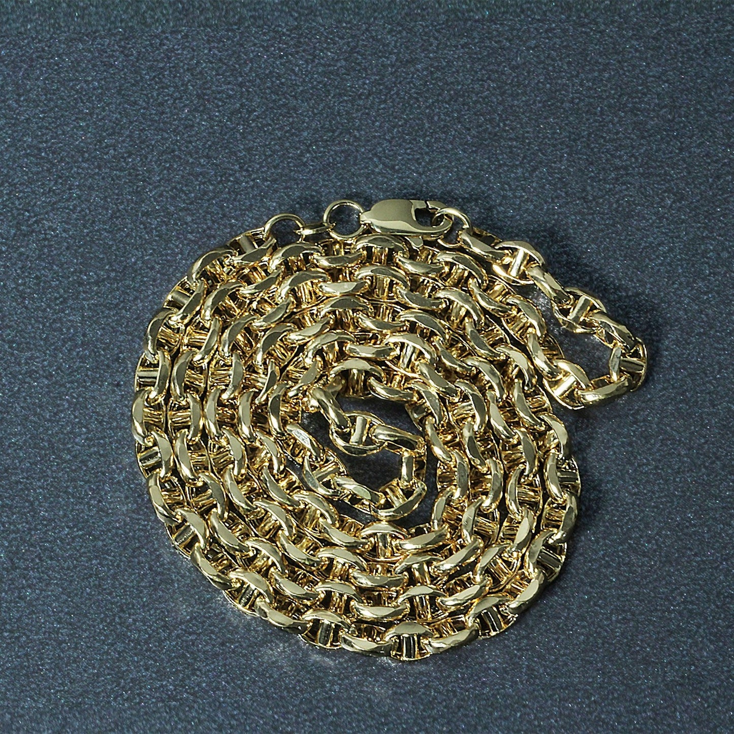 Collier en chaîne ancre en or jaune 14k de 4,5 mm