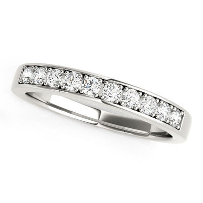 14k White Gold Classic Diamond Wedding Band