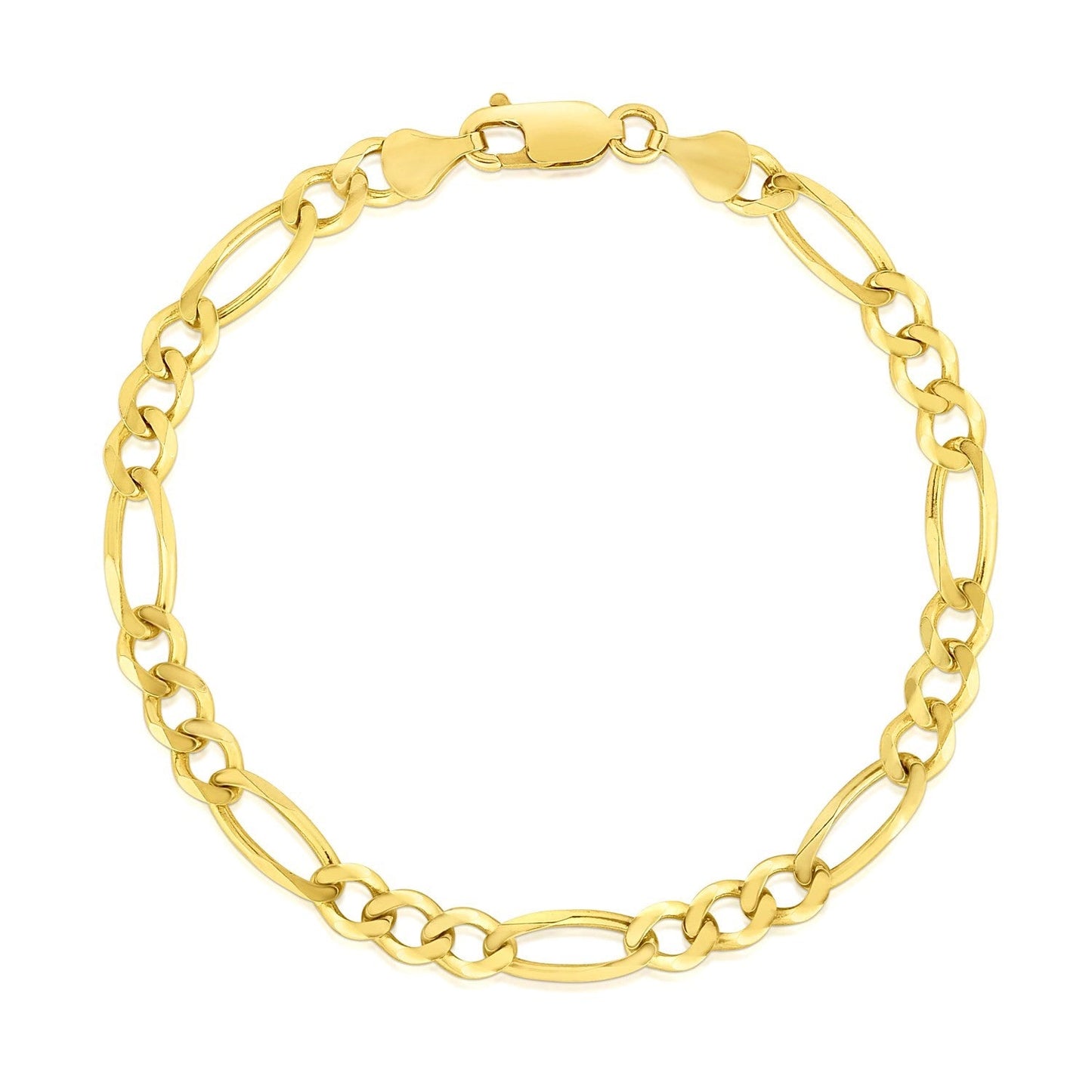 Bracelet Figaro en Or Jaune 10k - 4,50 mm