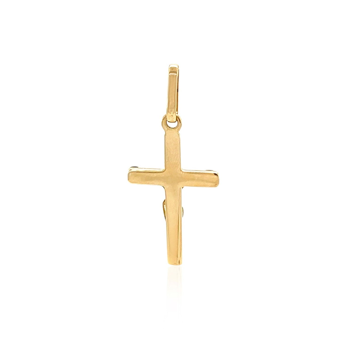 14k Two Tone Gold Crucifix Pendant