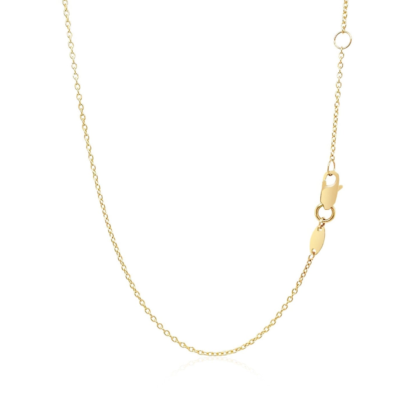 14k Yellow Gold Smooth Flat Horizontal Bar Necklace