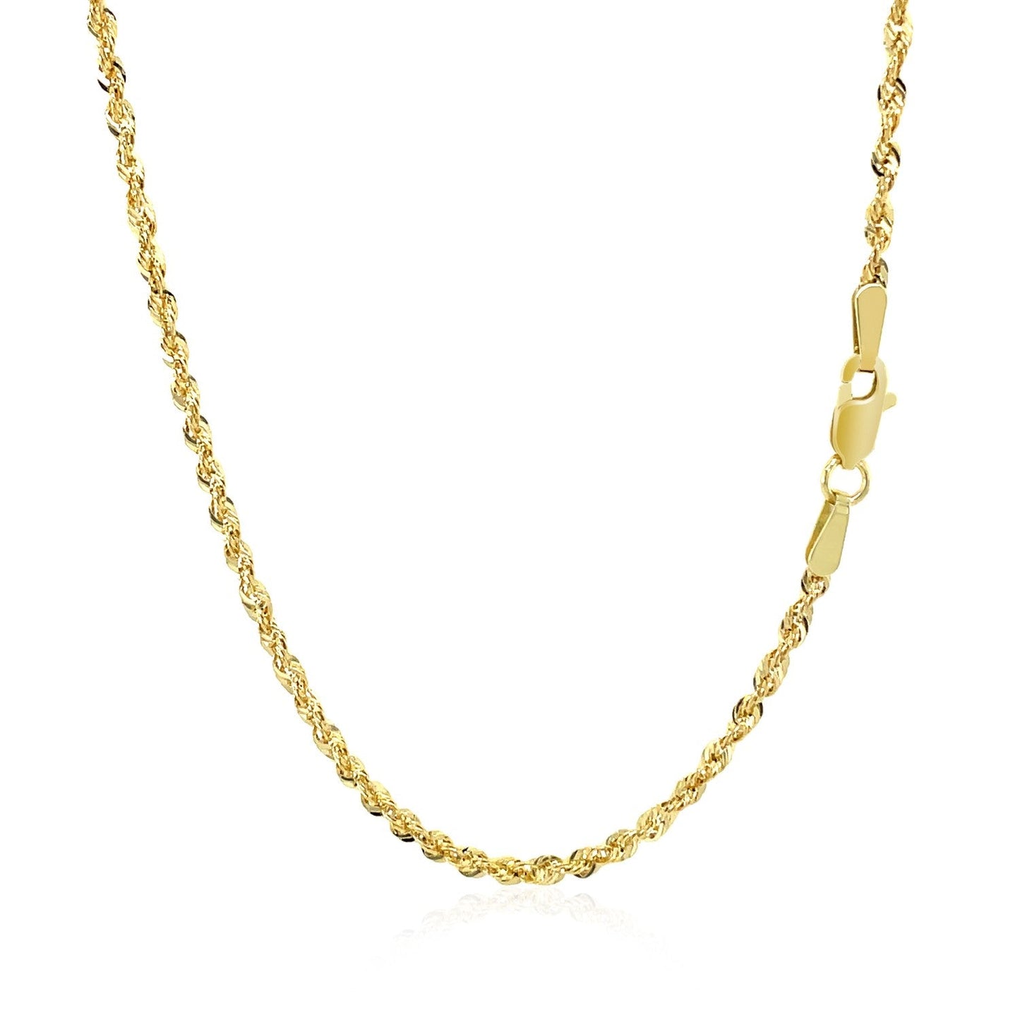 Chaîne en or jaune 10K avec motif en diamant creux - 2,00 mm