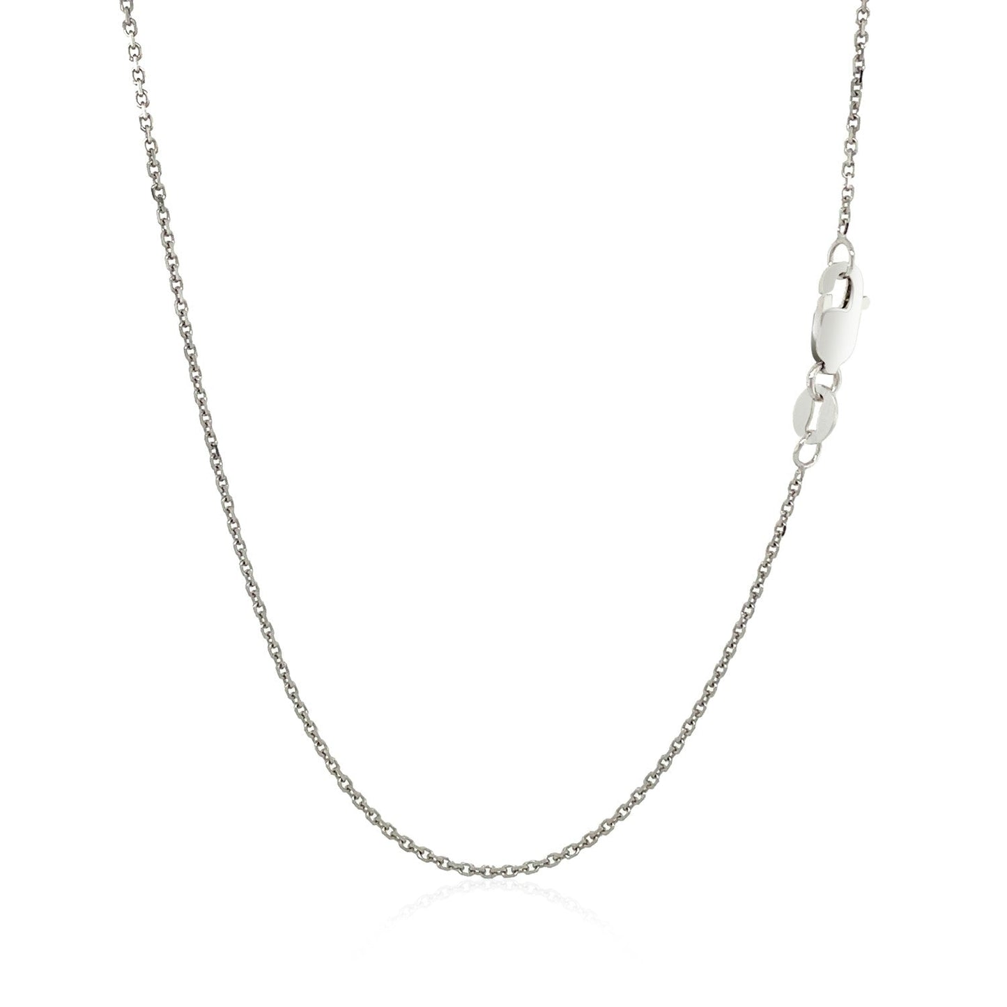 Collar de Cadena de Cable de Oro Blanco de 18k - 1.1mm