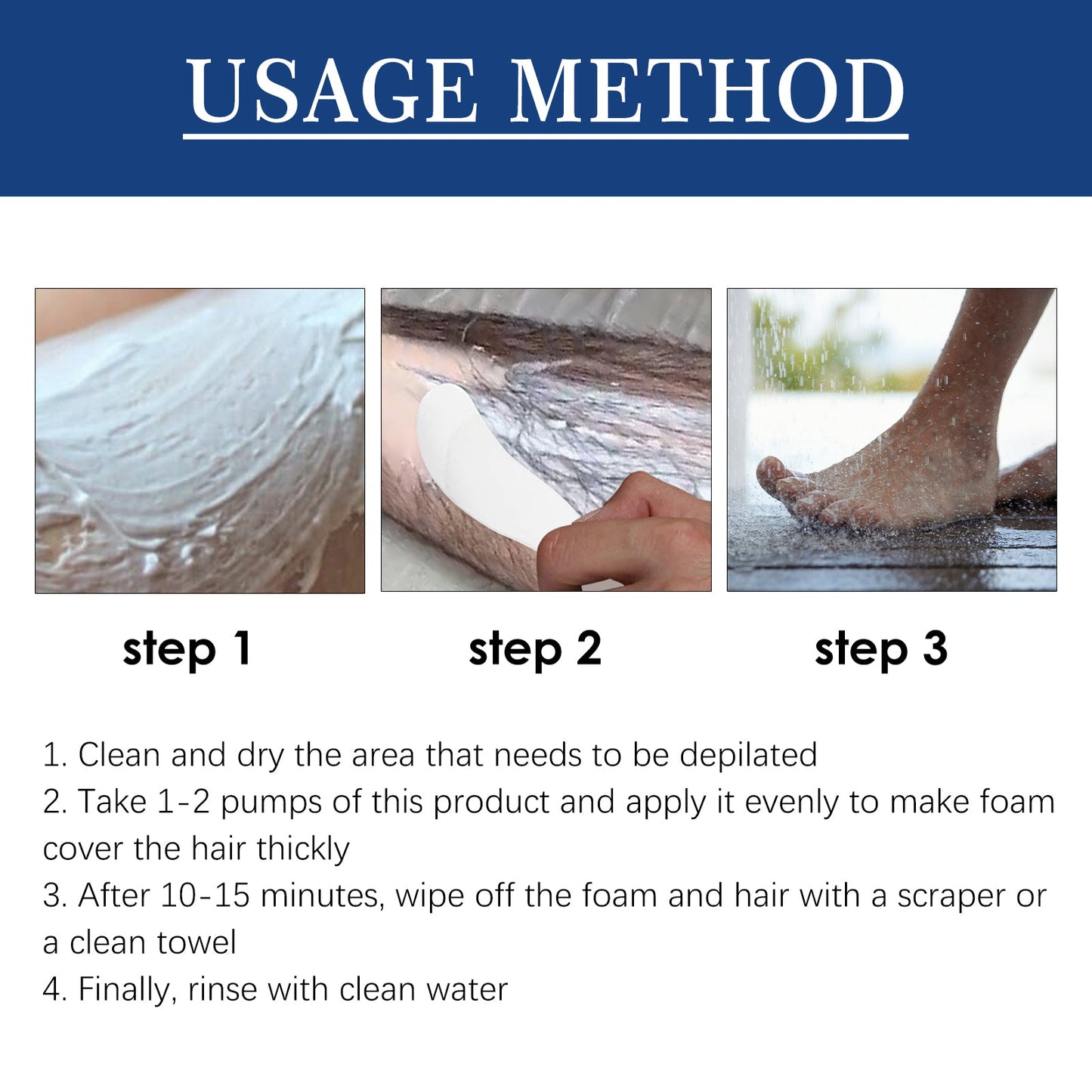Men's Hair Removal Foam Spray Leg Underarm Chest Hair Gentle Cleansing Quick Hair Removal Spray - Korvel