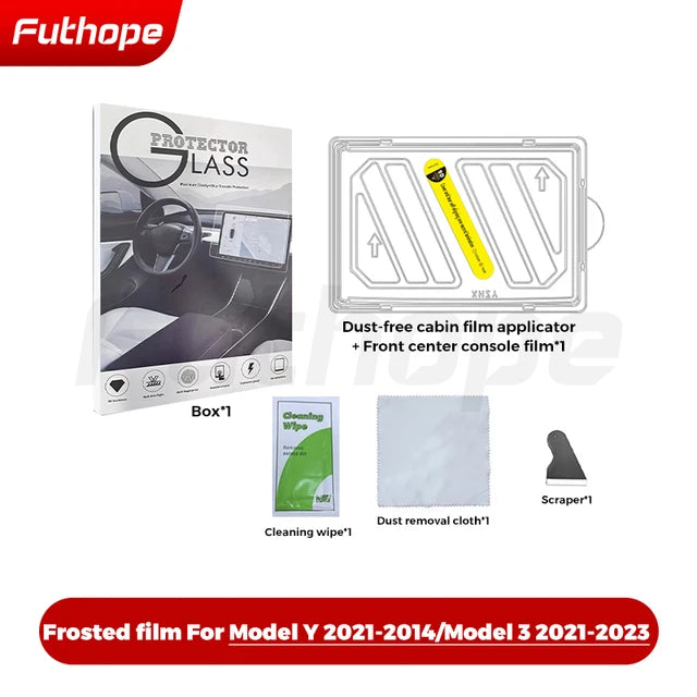 Futhope Tempered Glass Screen Protector for Tesla Model 3/Y 2021-2024