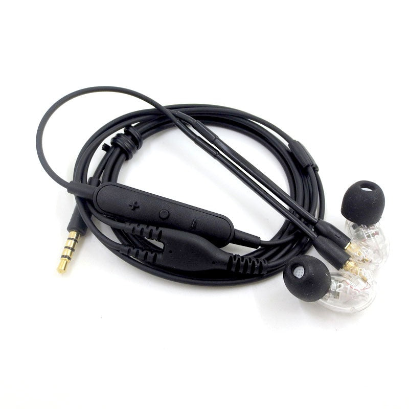 Audio cable suitable for Shure SE215+wired version MMCX interface headphone cable with wired control - Korvel