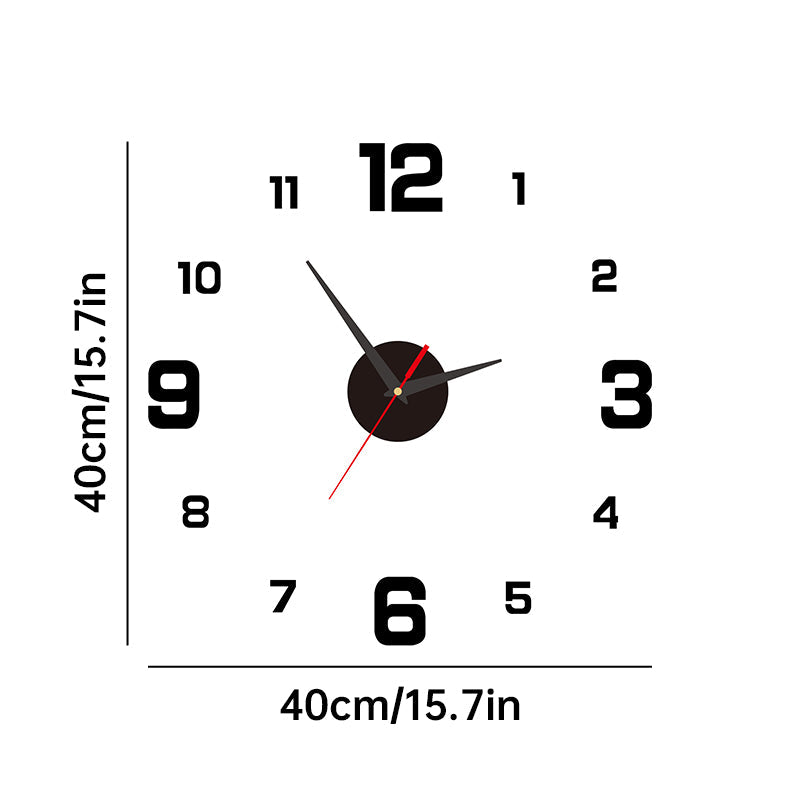 DIY Frameless Creative Wall Clock Wall Decal: A Silent and Stylish Addition for Home Decor, Ideal for Living Rooms and Offices - Korvel