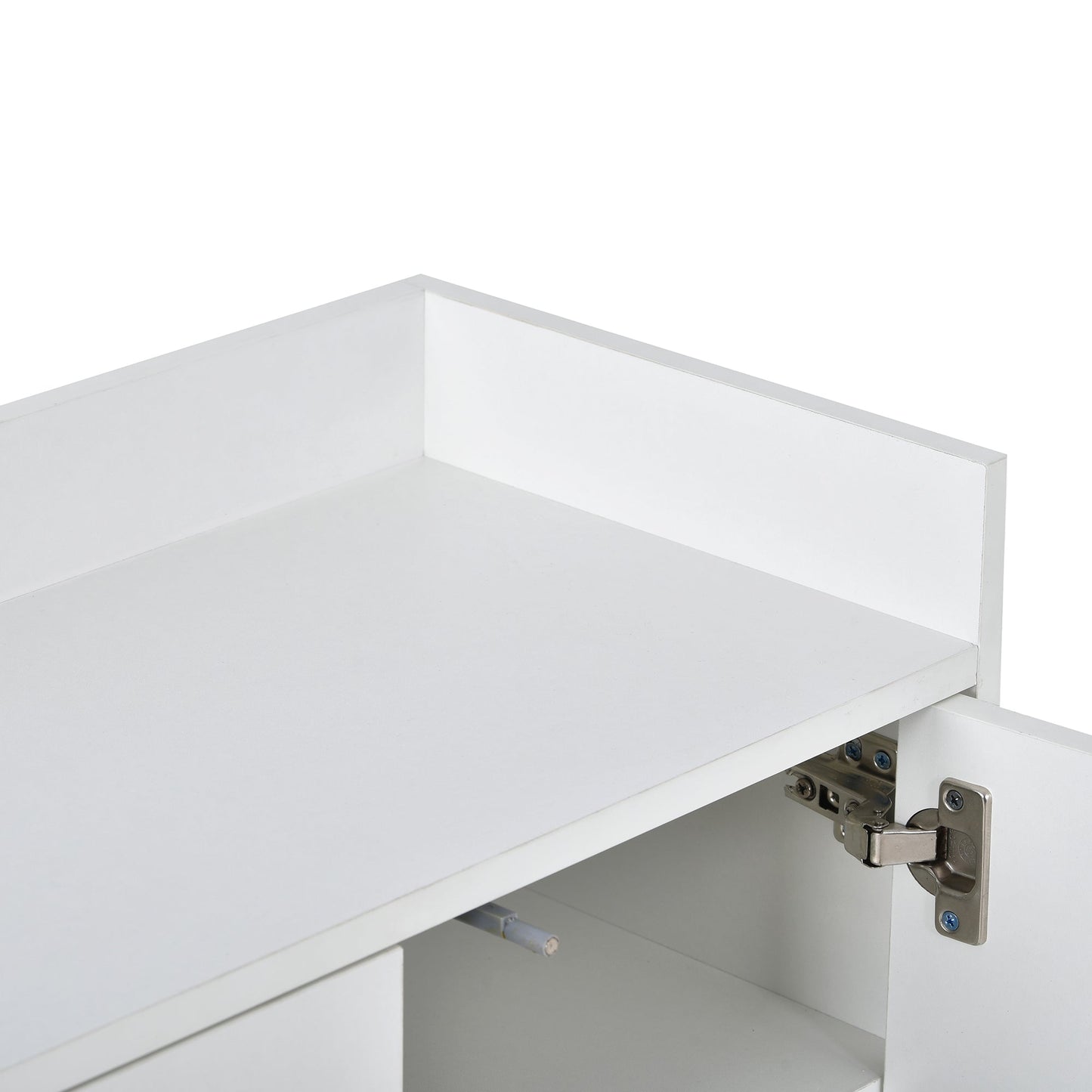 TREXM Modern Sideboard Elegant Buffet Cabinet with Large Storage Space for Dining Room, Entryway (White) - Korvel