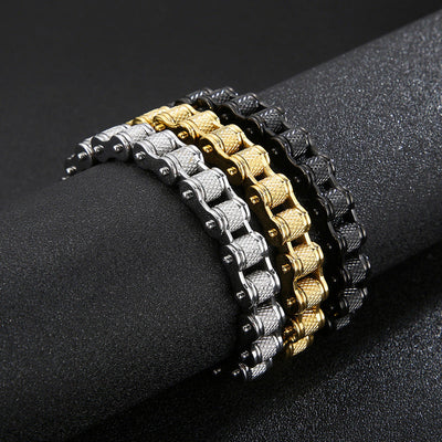 Bicycle Bracelet Titanium Steel Personalized Men's Motorcycle Chain Accessories - Korvel