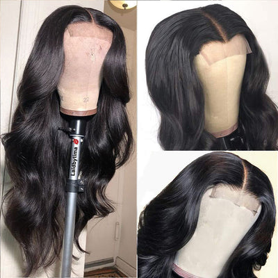 Brown Black Deep Wave Long Hair With Bangs Synthetic Wigs For Women Christmas Heat Resistant Thick Wig Gift - Korvel