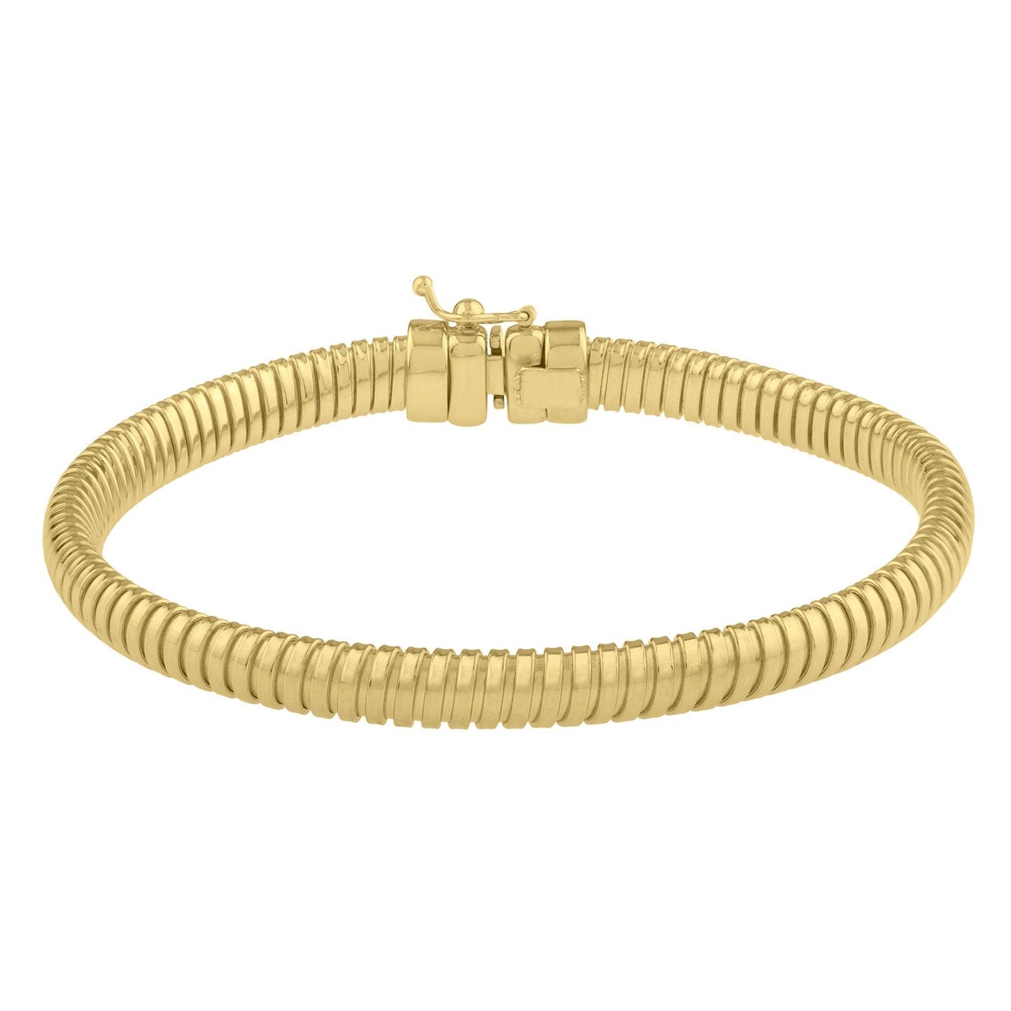 14k Yellow Gold Tubogas Bracelet - Elegant Design