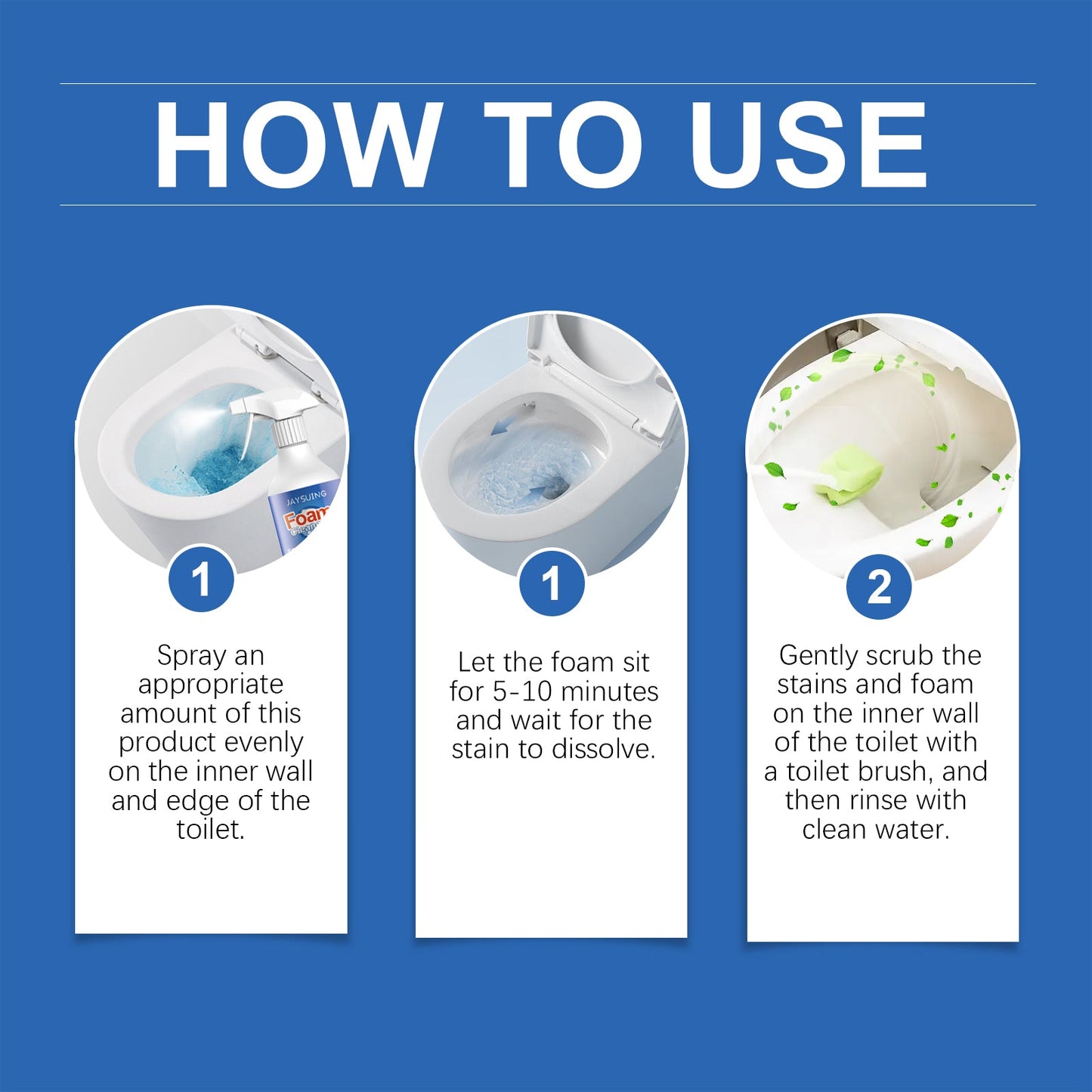 Toilet Foam Cleaner For Toilet Cleaning For Toilet Cleaning For Yellow Home Deodorant Bathroom For Stain Removal - Korvel
