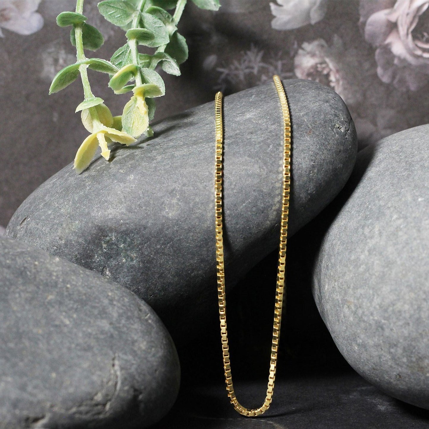 14k Yellow Gold Semi Solid Box Chain - 1.6mm