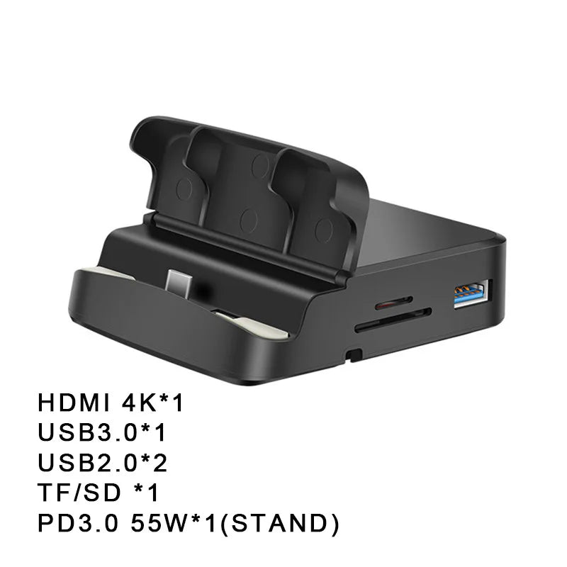 8 in 1 Type C HUB Docking Station Phone Stand USB C To HDMI-compatible Dock Power Charger Adapter For MacBook For Samsung HUAWEI - Korvel
