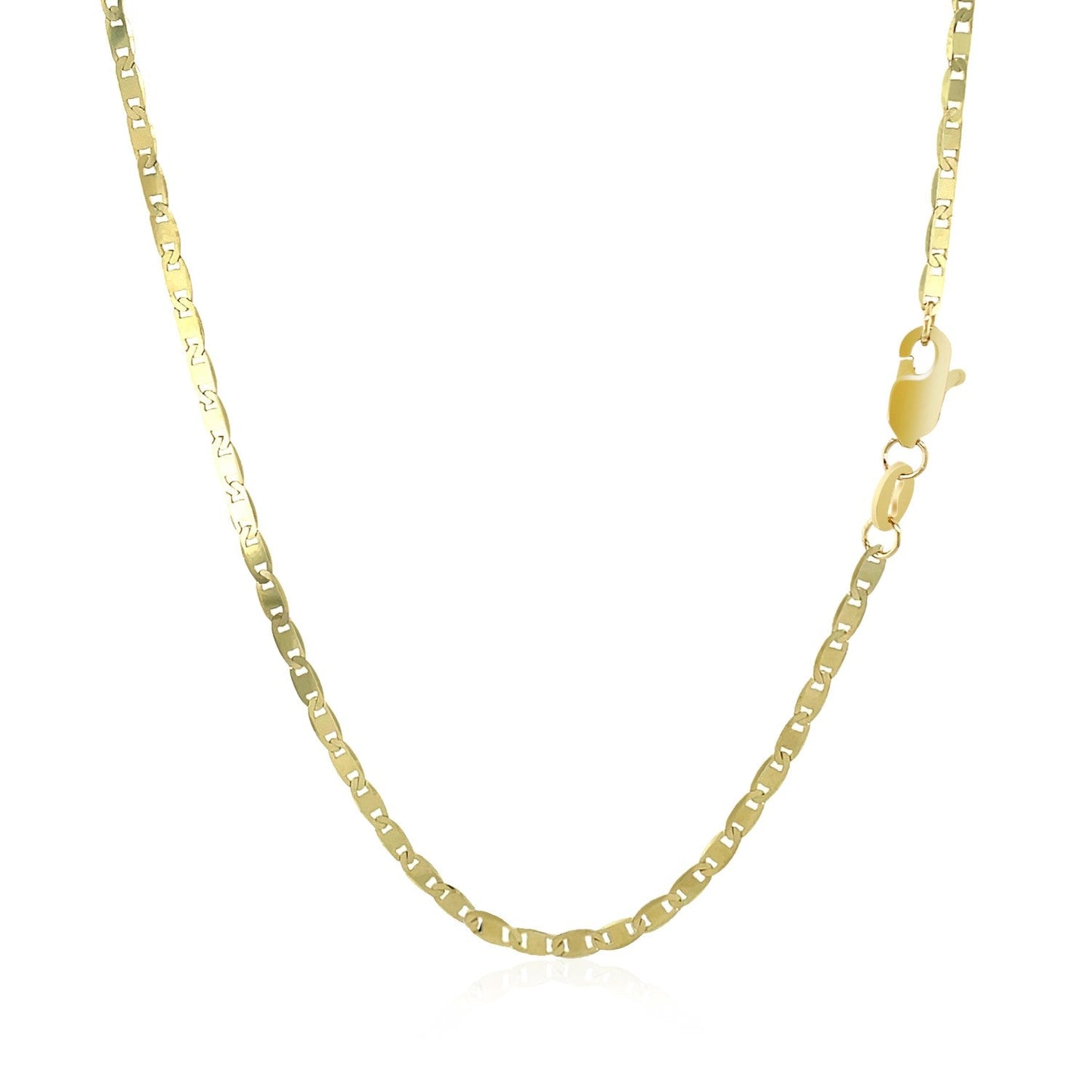 10k Yellow Gold Mariner Link Chain - 1.7mm Width