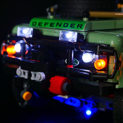 DIY building block lighting suitable for LEGO 10317 Land Rover Defender off-road vehicle building block remote control LED lights - Korvel