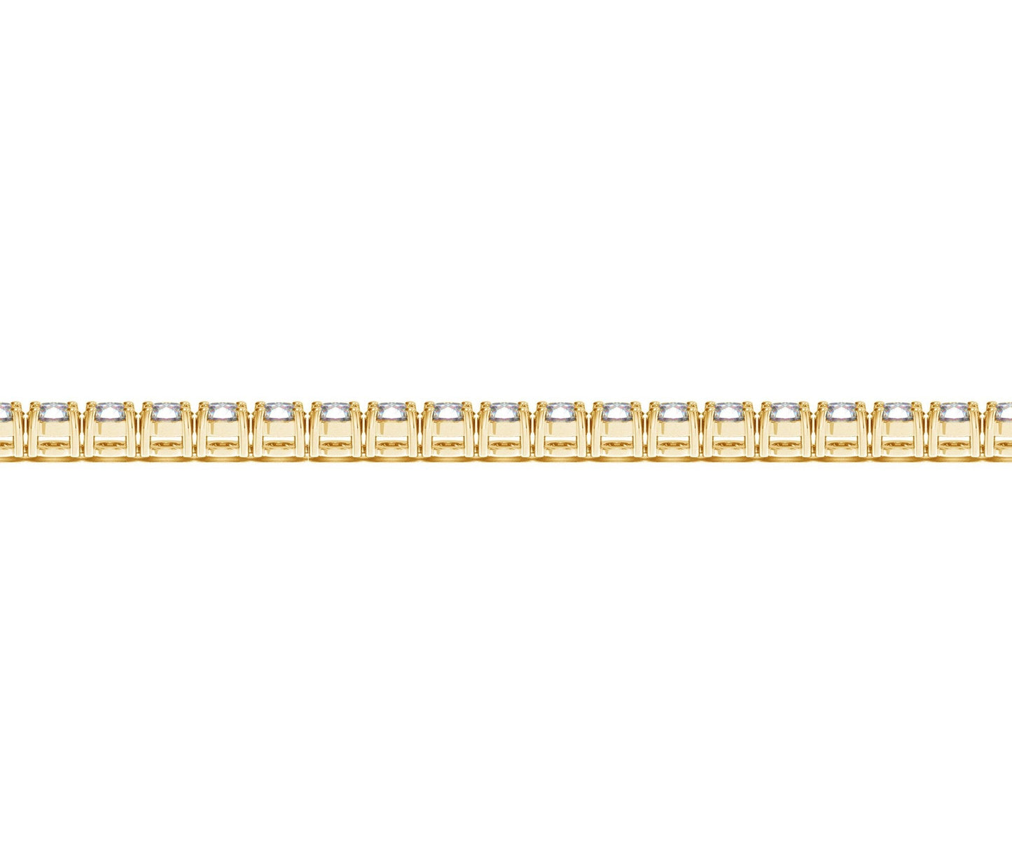 14k Yellow Gold Lab Grown Diamond Tennis Bracelet - 5 cctw