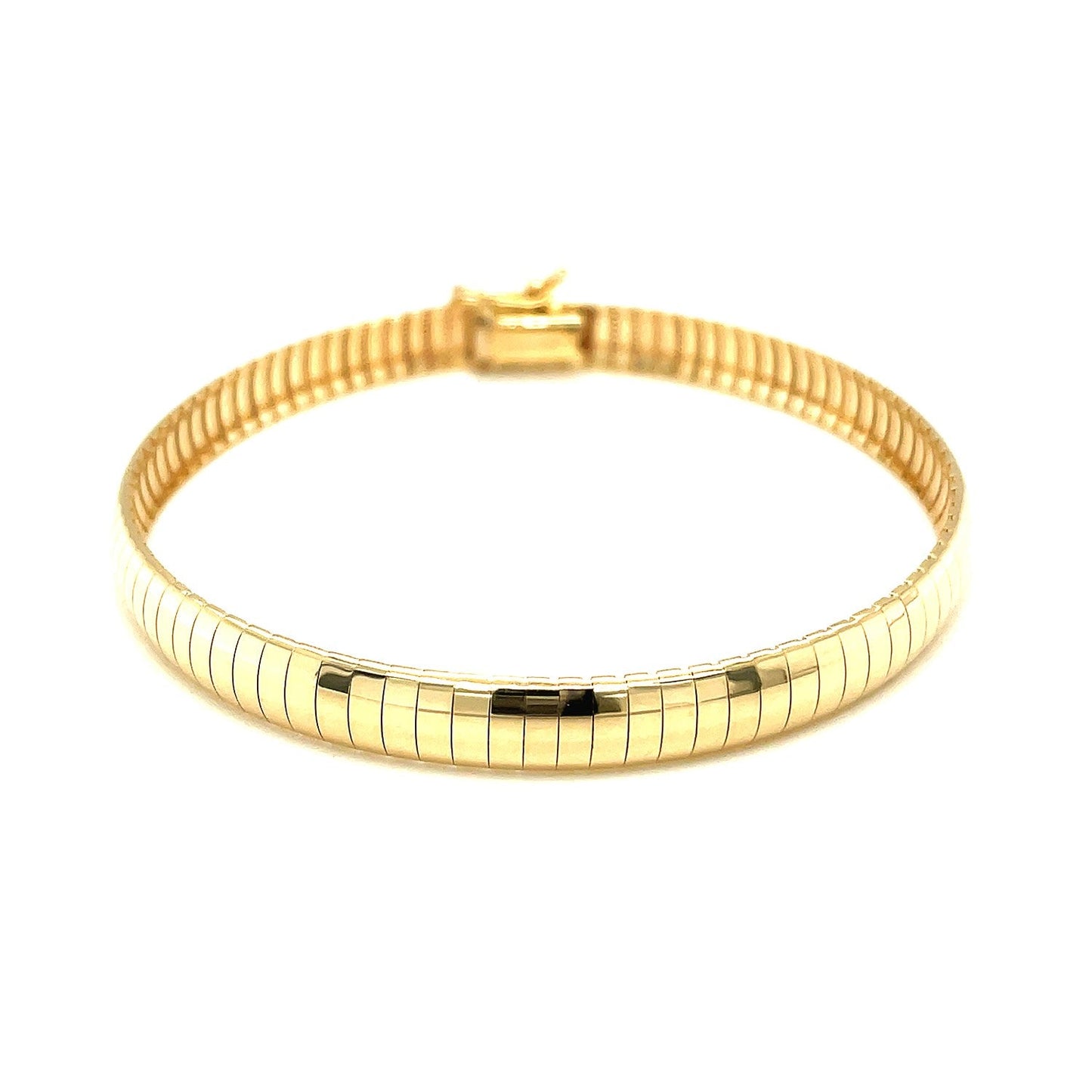 14k Yellow Gold Classic Omega Bracelet - 6.0 mm