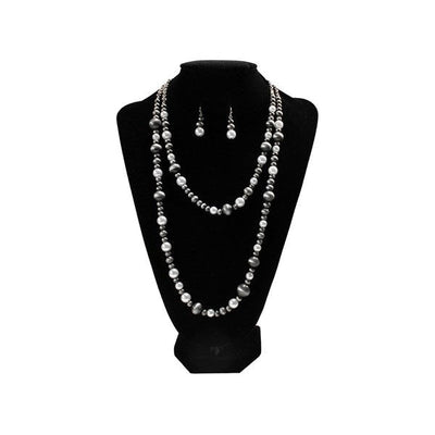 Elegant Grey Navajo Pearl Jewelry Set - Korvel