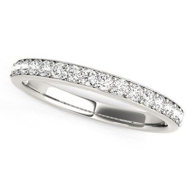 14k White Gold Prong Set Diamond Wedding Band (1/3 cttw)