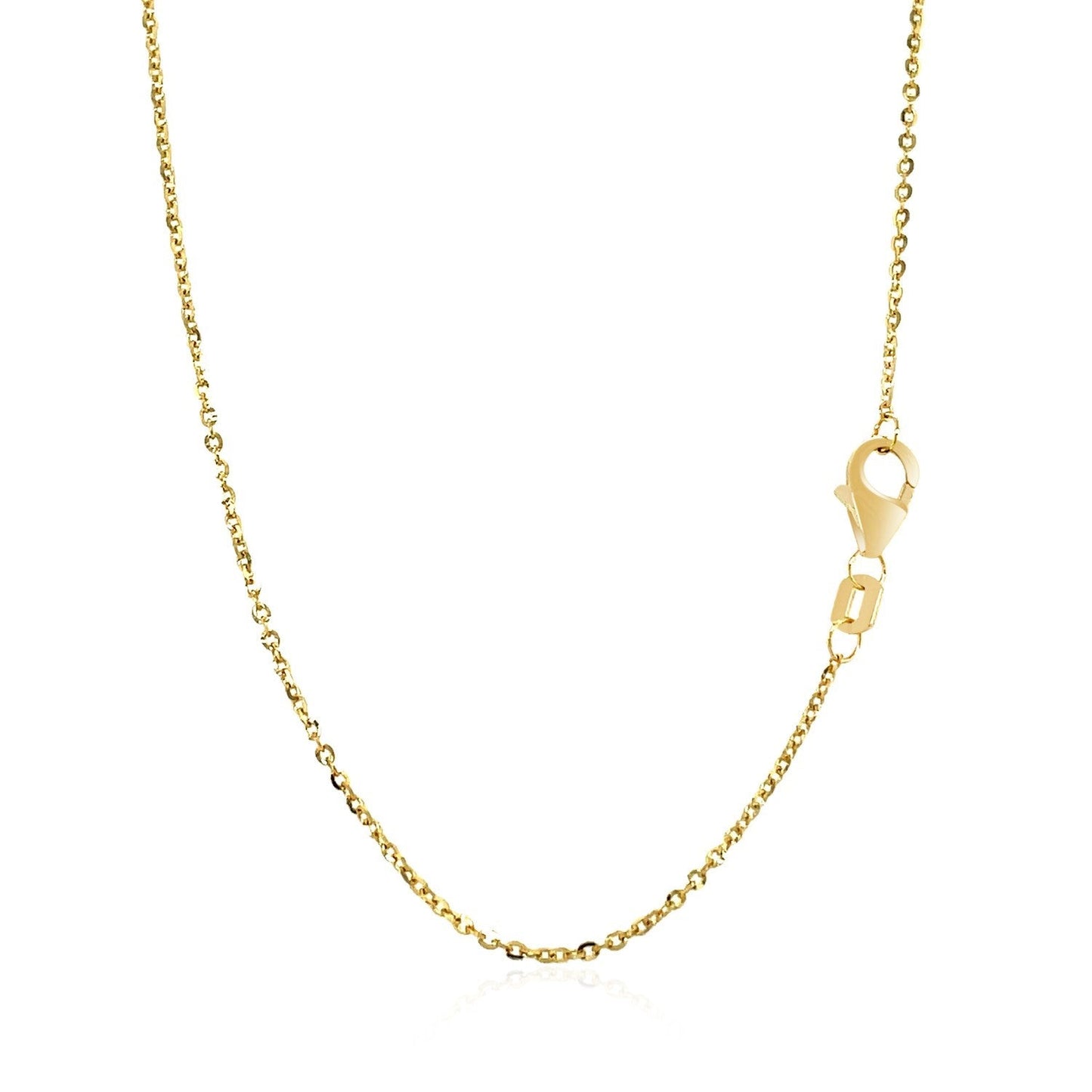 Collier en chaîne en or jaune 14 carats avec barre plate polie