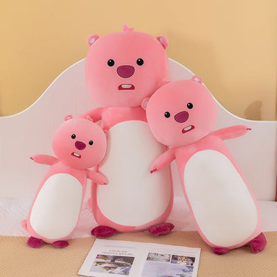Super cute beaver long doll cute beaver headboard pillow super soft one-piece pillow gift - Korvel