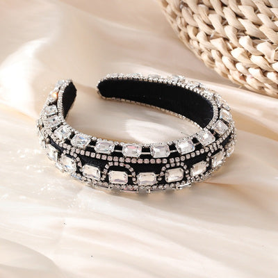 Retro Baroque colored glass drill sponge hair hoop - Korvel