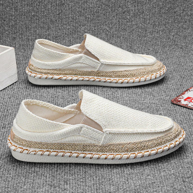 Fisherman Shoes Men's Breathable Cloth Shoes Hanfu Shoes Men's Casual Slip-On Loafers Driving Old Beijing Cloth Shoes - Korvel