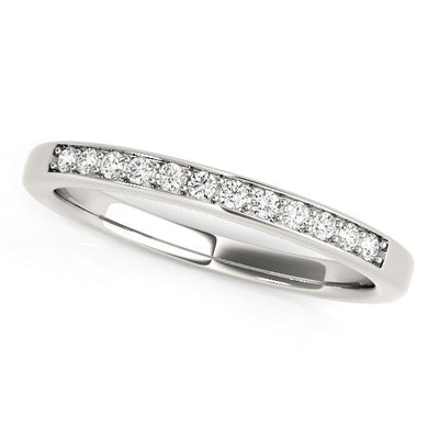 Anillo de Boda de Diamantes de Oro Blanco de 14k (1/8 cttw)