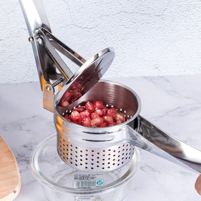 Squeezer Stainless Steel Manual Juicer Household Vegetable Filling Dehydration Large Practical And Creative Potato Mashing - Korvel