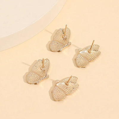 Elegant 2-Piece Rhinestone Butterfly Stud Earrings