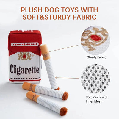 Ciga-rette-like Dog Toy, a Pet Self-entertainment Plush Toy that is Chew-resistant and Helps with Teething - Korvel