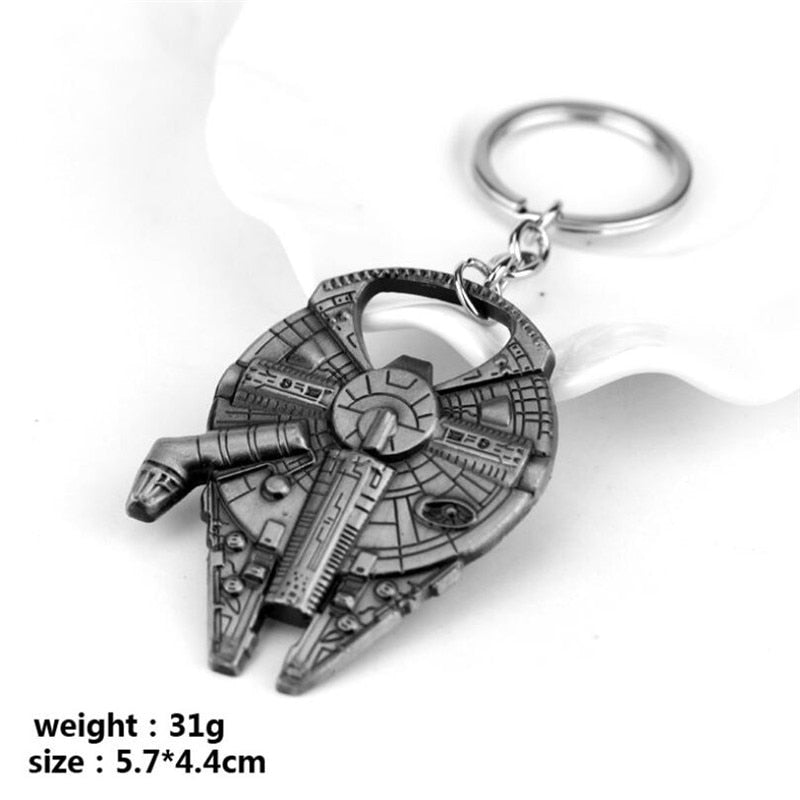 Movie Millennium Falcon Key Chain Cosplay Badge Bottle Opener Fashion Fancy Funny Souvenir Gift Spaceship Key Ring - Korvel
