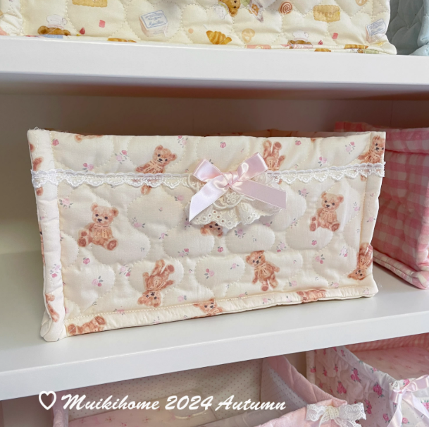 Quilted ins storage basket desktop good item storage cute storage frame - Korvel