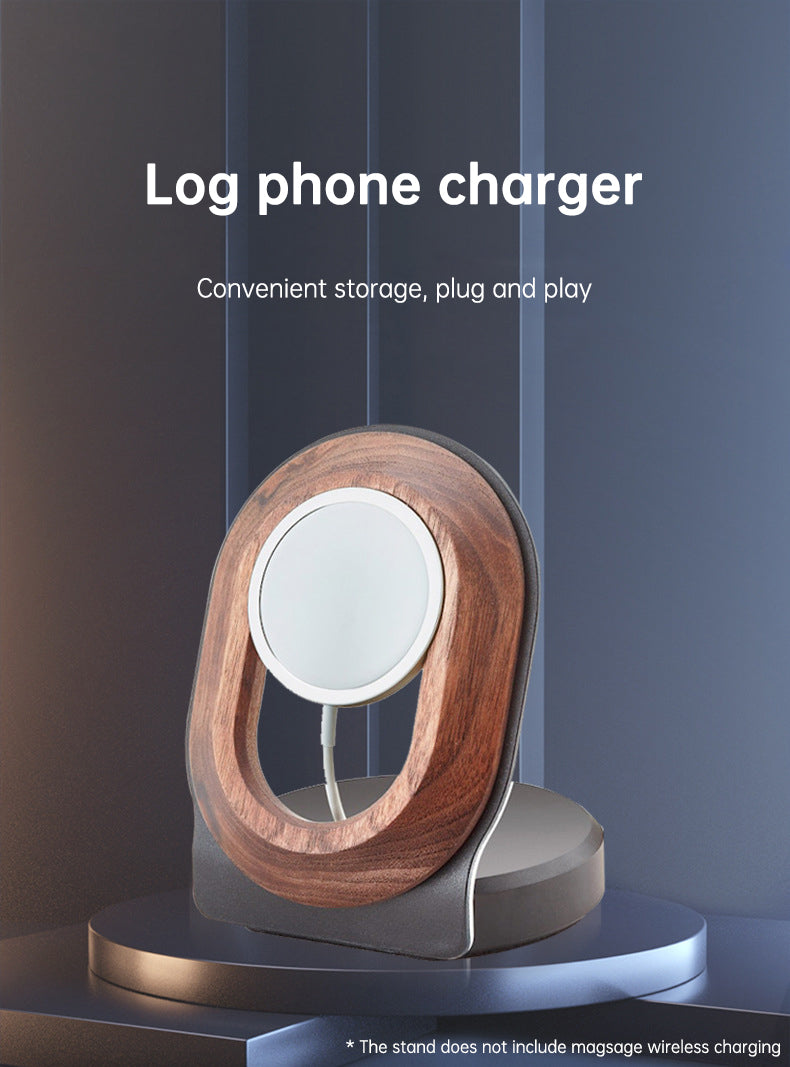 Walnut Wireless Magnetic Charger Stand for MagSafe