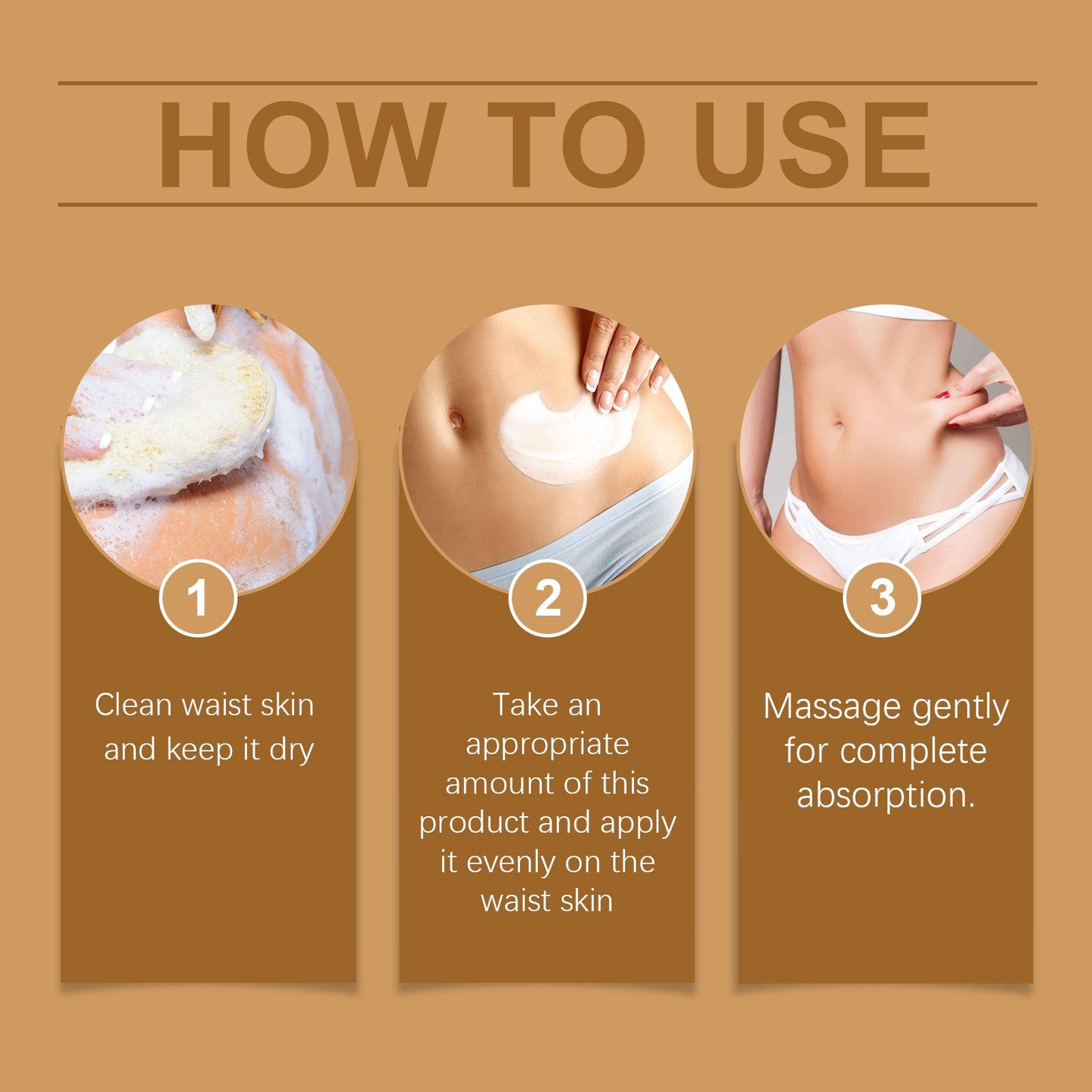 Crème de massage douce pour la taille avec des extraits de plantes nourrissants